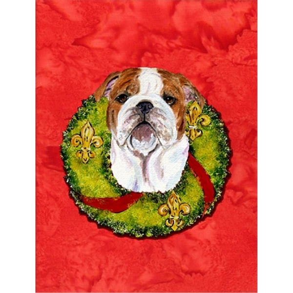Carolines Treasures 28 x 40 In. Bulldog English Flag Canvas- House Size - SS4174CHF