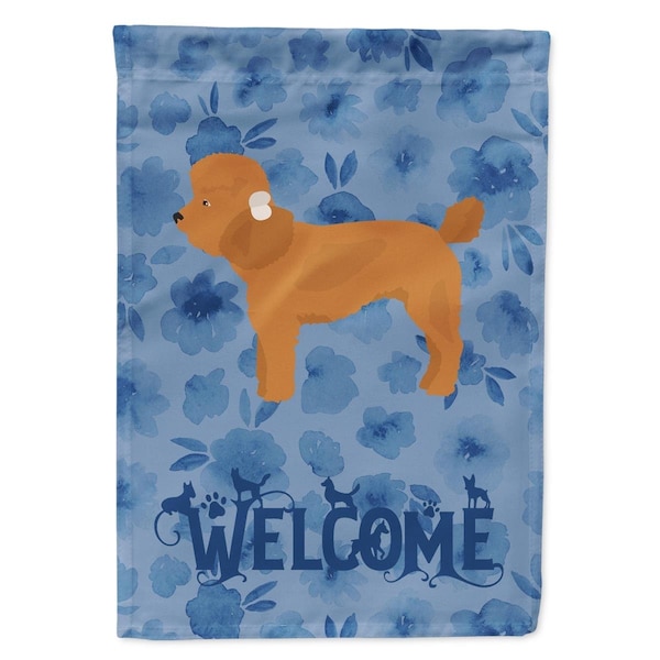 Carolines Treasures 28 x 0.01 x 40 in. Toy Poodle Welcome Flag Canvas House Size - CK6038CHF