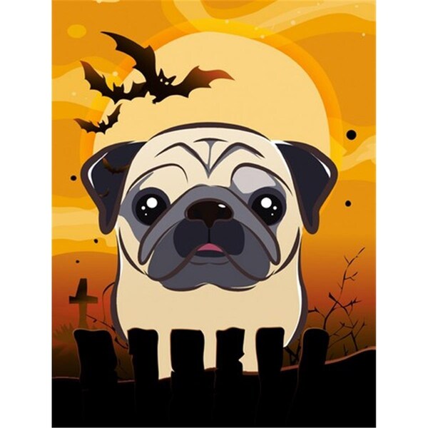 Patioplus Halloween Fawn Pug Flag Garden Size - PA254698