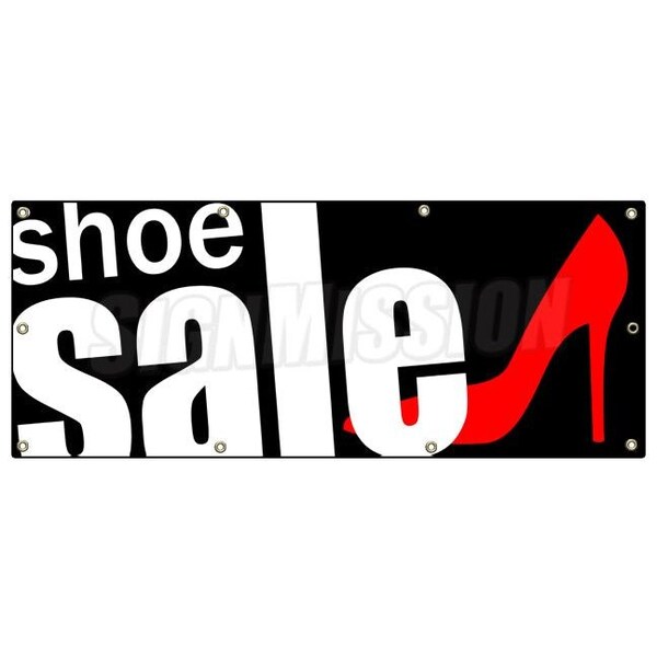 Signmission SHOE SALE BANNER SIGN store shoes clearance signs athletic - B-96 SHOES