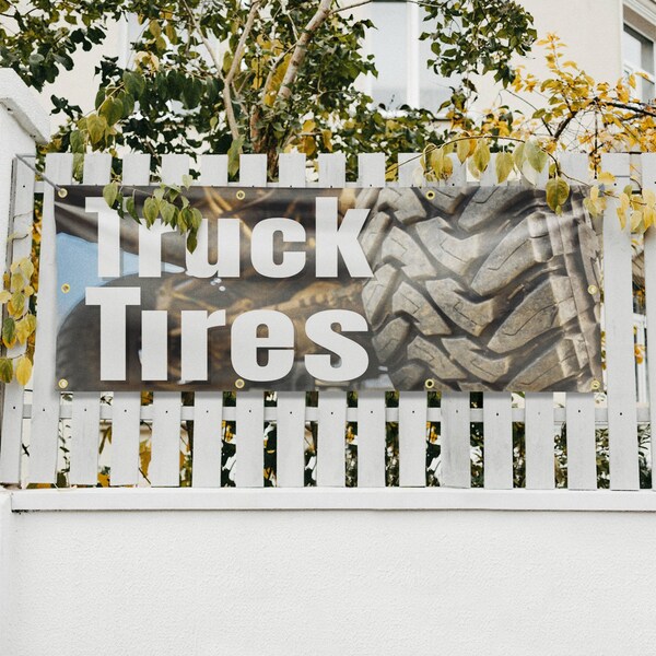 Signmission Pickup Truck Tires, 36 Inch x 96 Inch, Vinyl Banner - B-96-30802