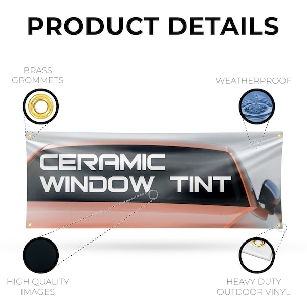 Signmission Ceramic window tint, 18 Inch x 48 Inch, Vinyl Banner - B-30513