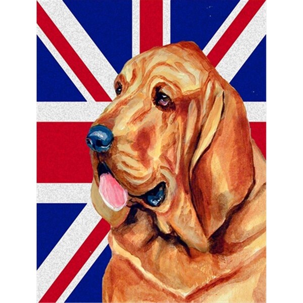 Patioplus Bloodhound With English Union Jack British Flag Flag Garden Size - PA248831