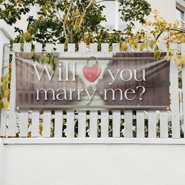 Signmission Will You Marry Me, 18 Inch x 48 Inch, Vinyl Banner - B-30943