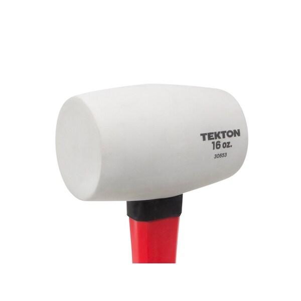 Tekton 16 oz. Fiberglass Handle White Rubber Mallet - 30653