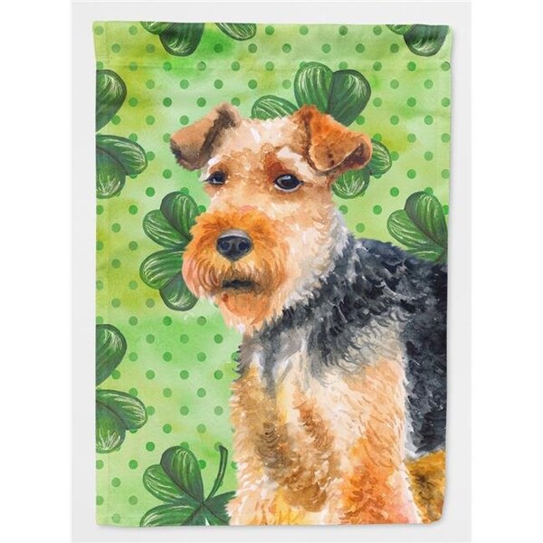 Carolines Treasures Carolines Treasures BB9874GF Welsh Terrier St.Patricks Flag - Garden Size - BB9874GF