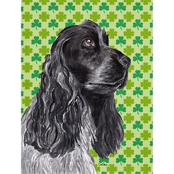 Carolines Treasures Cocker Spaniel St Patricks Irish Flag Canvas House Size - SC9568CHF