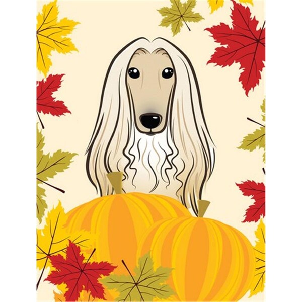 Patioplus Afghan Hound Thanksgiving Flag Garden - PA253874