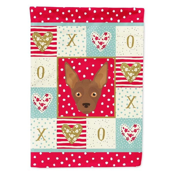 Carolines Treasures 28 x 0.01 x 40 in. Abyssinian Sand Terrier Flag Canvas House Size - CK5179CHF