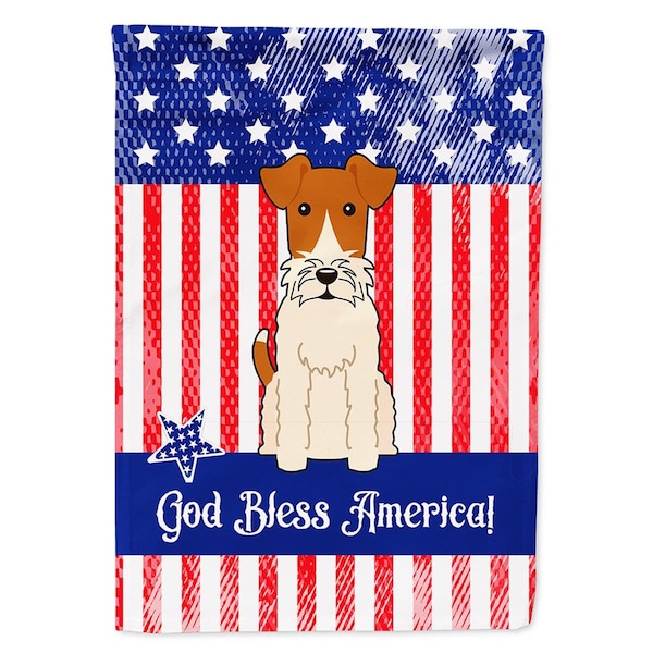 Patioplus Patriotic USA Wire Fox Terrier Garden Size Flag - PA3395209