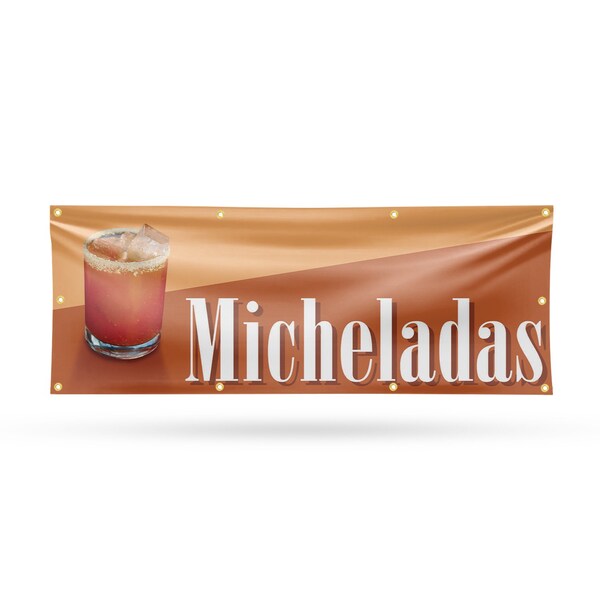 Signmission Micheladas, 36 Inch x 96 Inch, Vinyl Banner - B-96-30739
