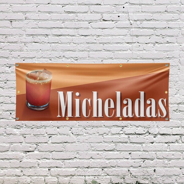 Signmission Micheladas, 36 Inch x 96 Inch, Vinyl Banner - B-96-30739
