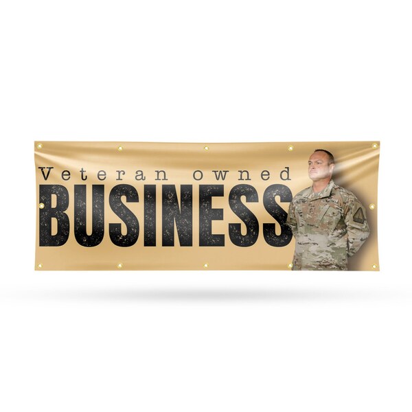 Signmission Veteran Owned Business, 48 Inch x 120 Inch, Vinyl Banner - B-120-30915