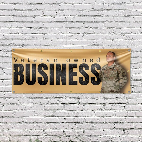Signmission Veteran Owned Business, 48 Inch x 120 Inch, Vinyl Banner - B-120-30915