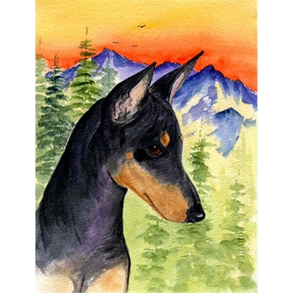 Patioplus Manchester Terrier Canvas Flag - House Size; 28 x 40 in. - PA246084