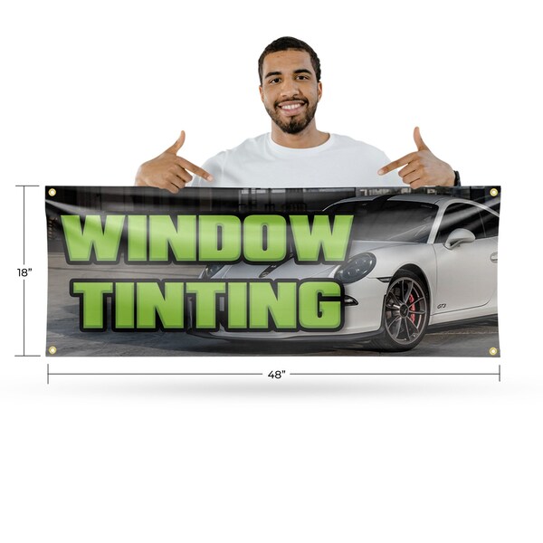 Signmission Window Tinting, 18 Inch x 48 Inch, Vinyl Banner - B-30945