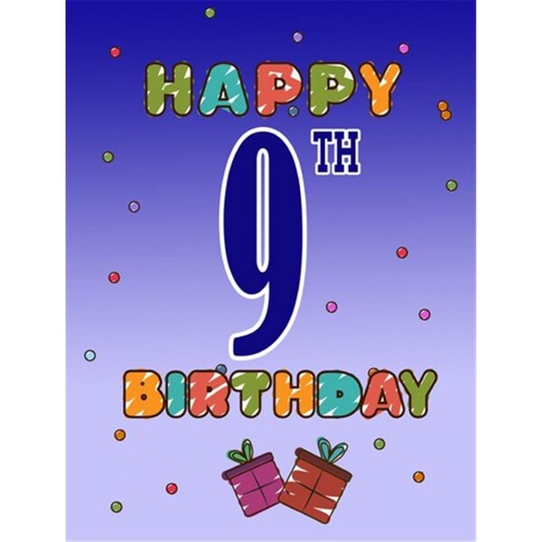 Carolines Treasures Happy 9Th Birthday Flag Garden Size - CJ1100GF