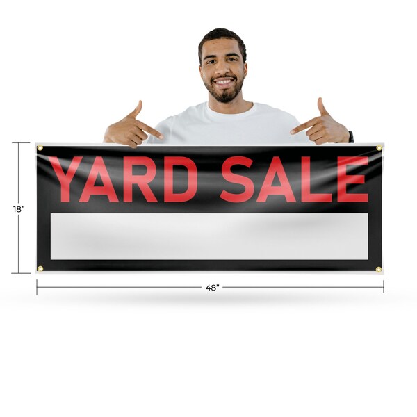 Signmission Yard Sale, 18 Inch x 48 Inch, Vinyl Banner - B-30949