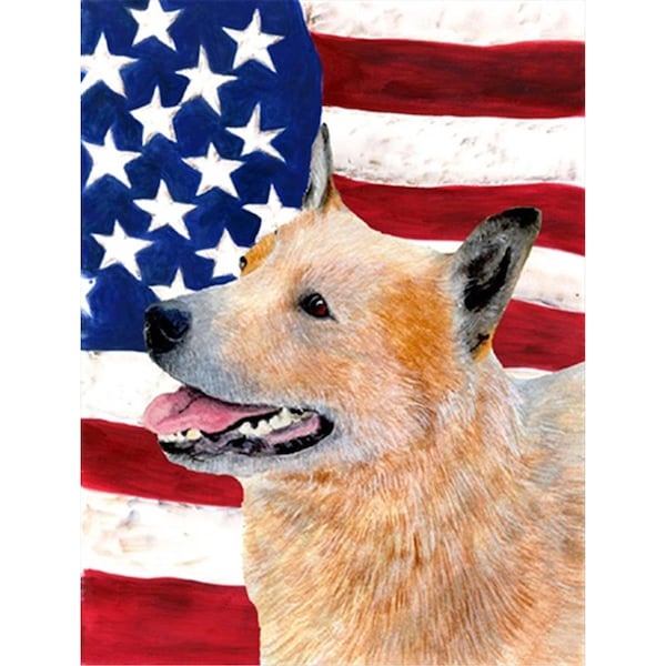 Patioplus 11 x 15 In. Usa American Flag With Australian Cattle Dog Flag; Garden Size - PA246692