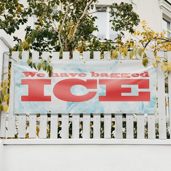 Signmission We Have Bagged Ice, 48 Inch x 120 Inch, Vinyl Banner - B-120-30930