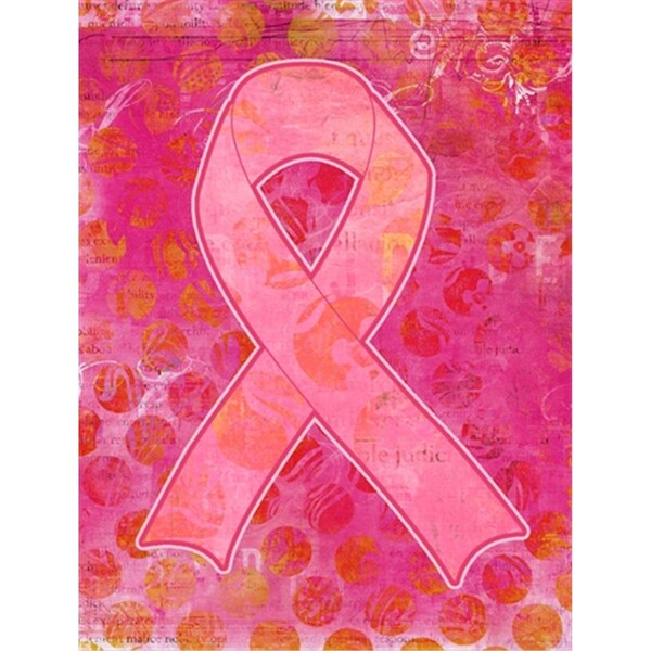 Patioplus Artsy Breast Cancer Pink Ribbon Flag Garden Size - PA631543