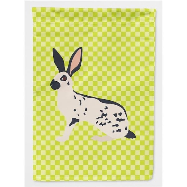 Carolines Treasures Carolines Treasures BB7787GF English Spot Rabbit Green Flag Garden Size - BB7787GF