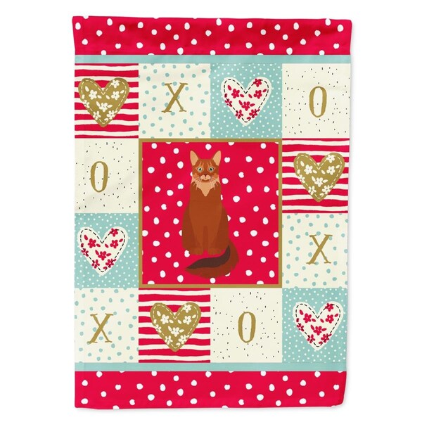 Carolines Treasures 11 x 0.01 x 15 in. Somali Cat Love Garden Flag - CK5793GF