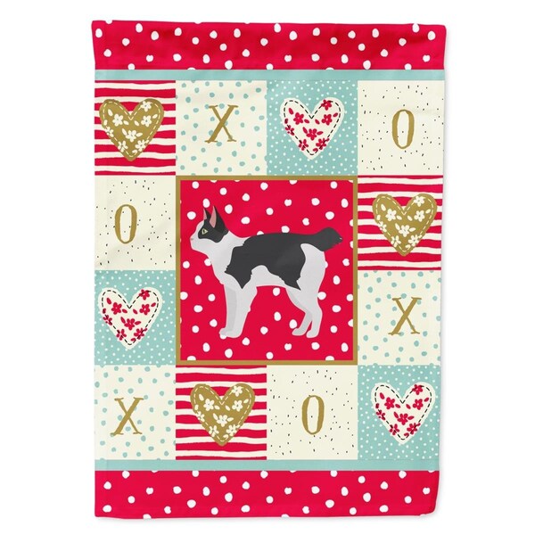 Carolines Treasures 11 x 0.01 x 15 in. Japanese Bobtail Cat Love Garden Flag - CK5627GF