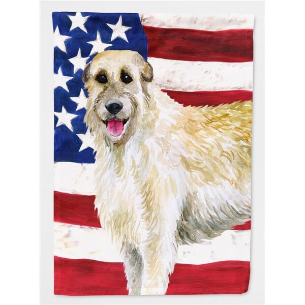 Carolines Treasures Carolines Treasures BB9670GF Irish Wolfhound Patriotic Garden Flag - BB9670GF