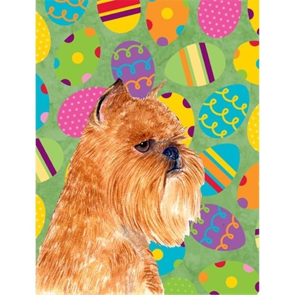 Patioplus 11 x 15 in. Brussels Griffon Easter Eggtravaganza Garden Size Flag - PA246750