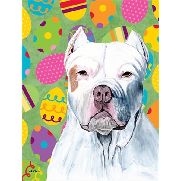 Patioplus 11 x 15 in. Pit Bull Easter Eggtravaganza Garden Size Flag - PA246590