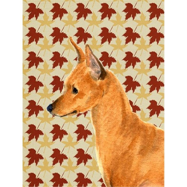Patioplus 15 x 15 in. Min Pin Fall Leaves Portrait Flag Garden Size - PA246897