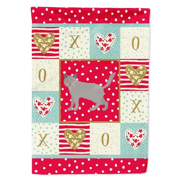 Carolines Treasures 11 x 0.01 x 15 in. Chartreux No.2 Cat Love Garden Flag - CK5577GF