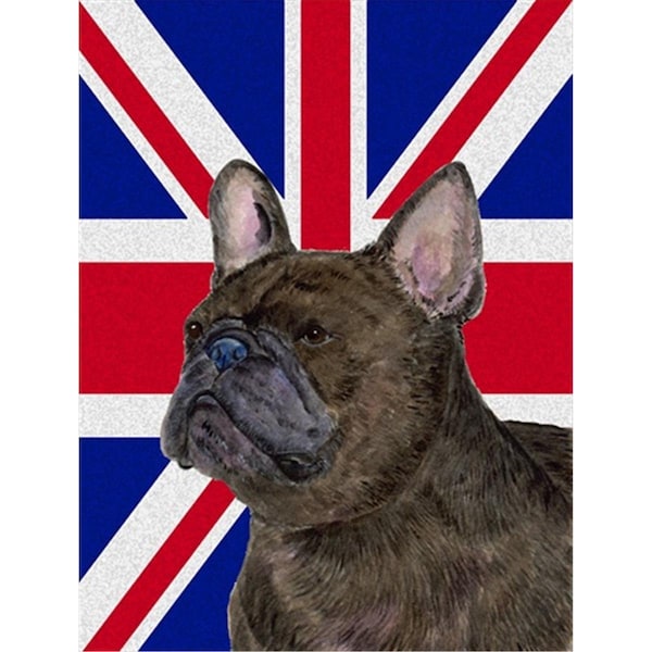 Carolines Treasures French Bulldog With English Union Jack British Flag Flag Garden Size - SS4961GF