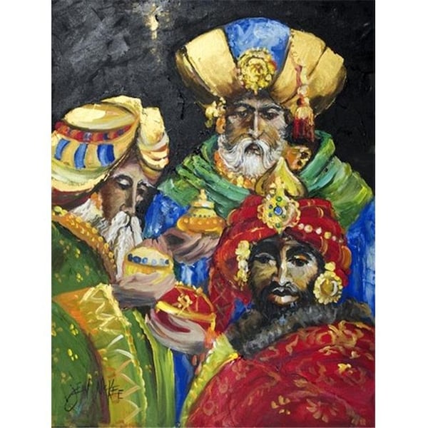 Carolines Treasures Carolines Treasures JMK1177CHF The Three Wise Men Flag Canvas House Size - JMK1177CHF