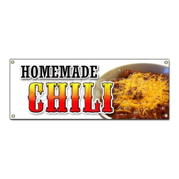Signmission HOMEMADE CHILI BANNER SIGN bread bowl texas beans beef chicken vegan - B-HOMEMADE CHILI