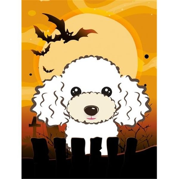 Patioplus Halloween White Poodle Flag Garden Size - PA632718