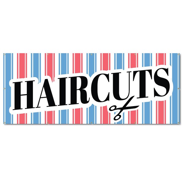 Signmission Haircuts, 48 Inch, Banner - B-120-30385