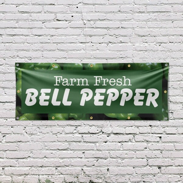 Signmission Farm Fresh Bell Pepper, 48 Inch x 120 Inch, Vinyl Banner - B-120-30578
