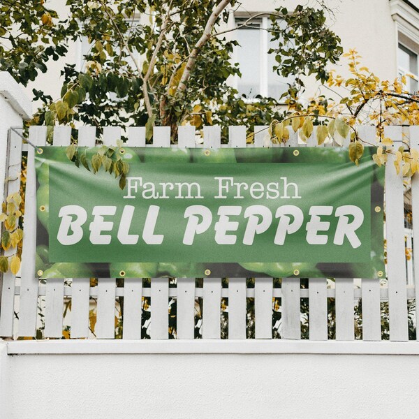 Signmission Farm Fresh Bell Pepper, 48 Inch x 120 Inch, Vinyl Banner - B-120-30578