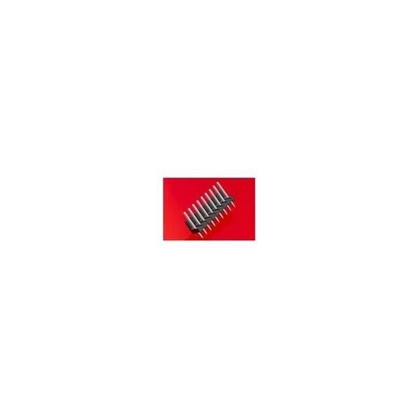Conector de placa Molex, 16 contactos, 1 fila, macho, recto, paso de 0.156 pulgadas, terminal de soldadura, negro - 26481163