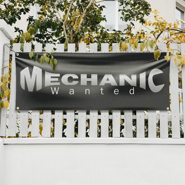 Signmission Mechanic Wanted, 18 Inch x 48 Inch, Vinyl Banner - B-30733