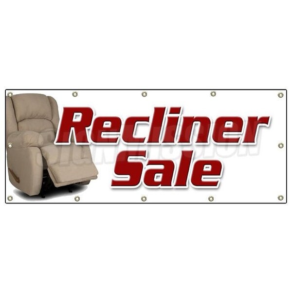 Signmission RECLINER SALE BANNER SIGN furniture chairs sofa coffee tables - B-120 RECLINER SALE