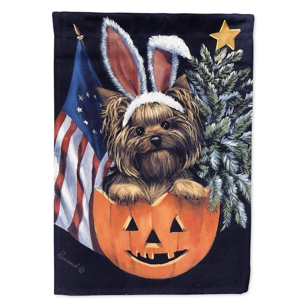 Patioplus 11 x 0.01 x 15 in. Yorkie for All Seasons Garden Flag - PA2553377