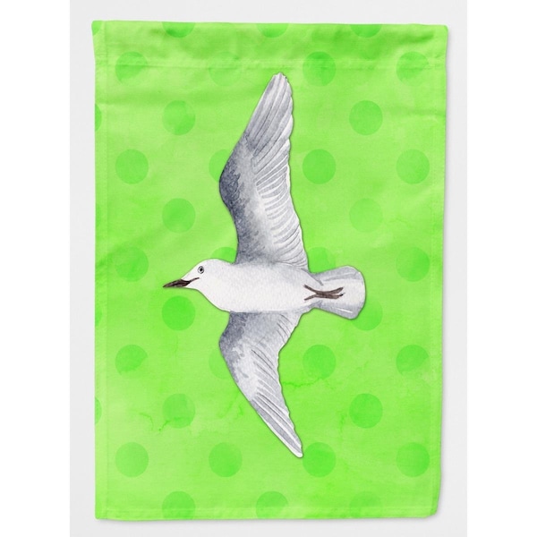Carolines Treasures Sea Gull Green Polkadot Flag Canvas, House Size - BB8225CHF