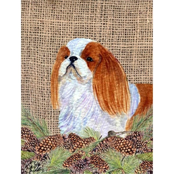 Carolines Treasures 28 x 40 In. English Toy Spaniel Flag Canvas- House Size - SS4096CHF