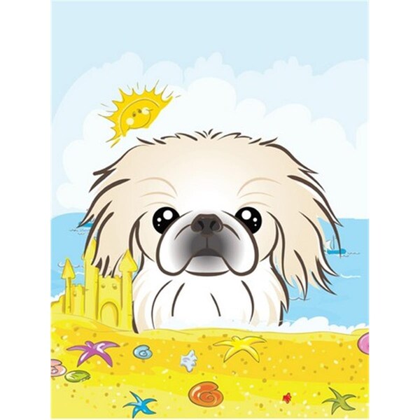 Patioplus Pekingese Summer Beach Flag Garden - PA55789