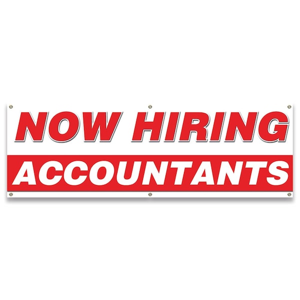 Signmission Now Hiring Accountants Banner Apply Inside Accepting Application Single Sided - B-72-30192