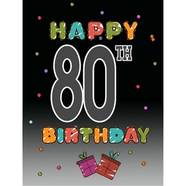 Carolines Treasures Happy 80Th Birthday Flag Garden Size - CJ1127GF