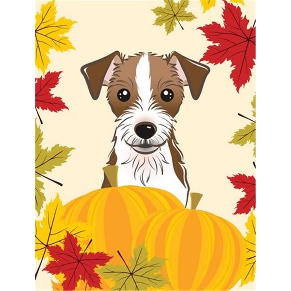 Patioplus Jack Russell Terrier Thanksgiving Flag Garden - PA633075